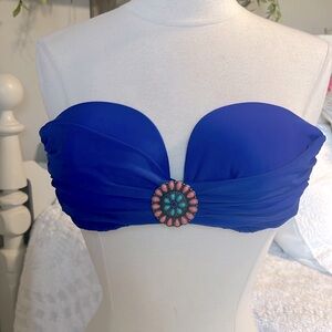 Bikini Swimsuit Top Royal Blue Fits Womens M